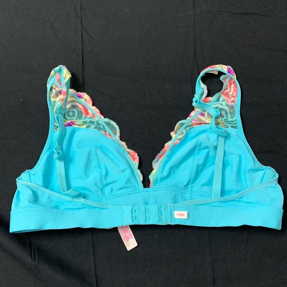 Victoria’s Secret Pink Blue Tie Dye Lace Bralette - Picture 3 of 3